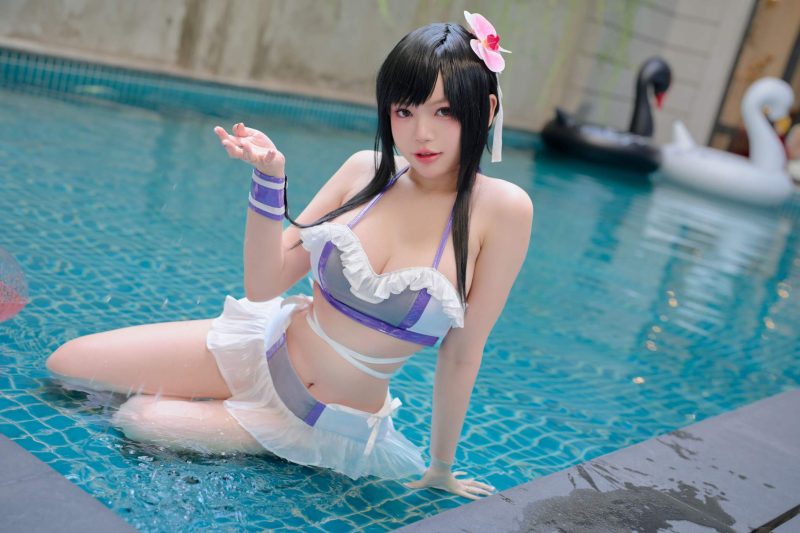 ZinieQ – Tifa FF VII Swimsuit [38P 6V] 最终幻想7蒂法泳装写真-costujun