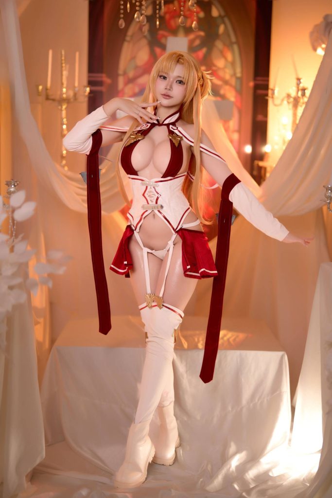 ZinieQ - Yuuki Asuna [50P 9V] 刀剑神域亚丝娜Cosplay写真