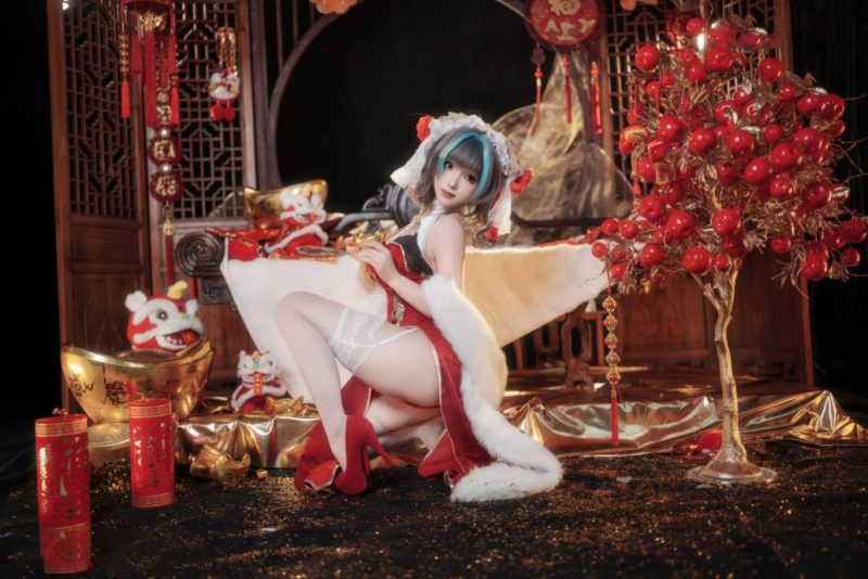 Bangni邦尼 - 新春柴郡 [67P] 猫娘的华丽祈愿-costujun