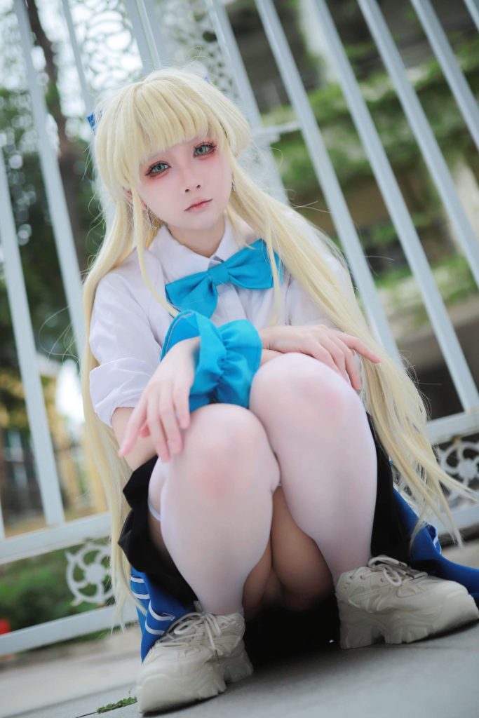 上杉绘黎落 - 蔚蓝档案 飞鸟马时校服 [46P] 高清Cosplay写真集