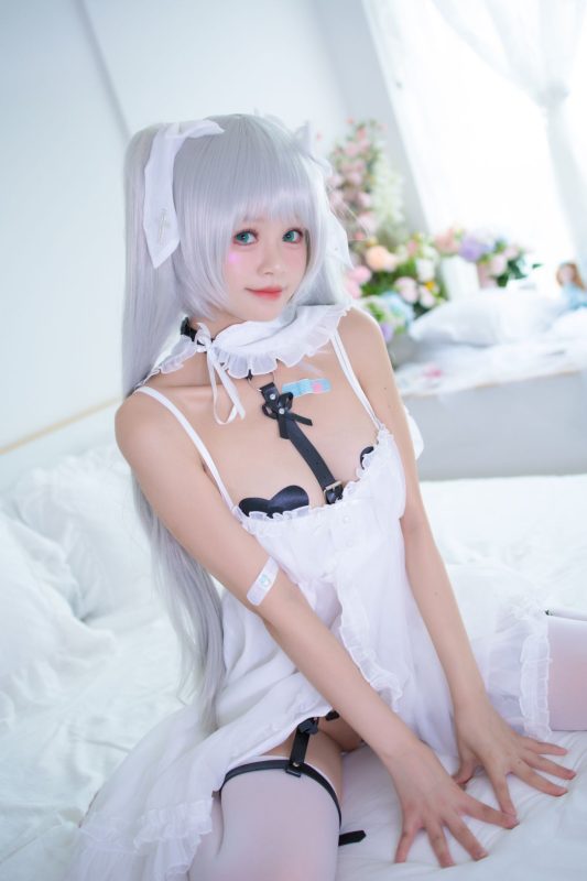 星黛鹿鹿 - 初音酱 洛丽塔风纯白梦境 [58P]-costujun