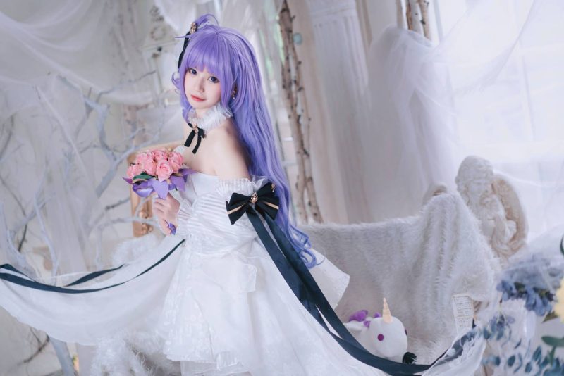 猫大人 - 碧蓝航线 独角兽 花嫁 [23P] 紫发少女的纯白誓约-costujun
