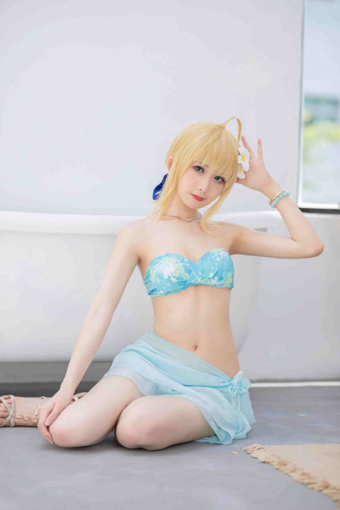 封疆疆v-FGO Saber泳装 [49P]夏日海滩的清凉骑士