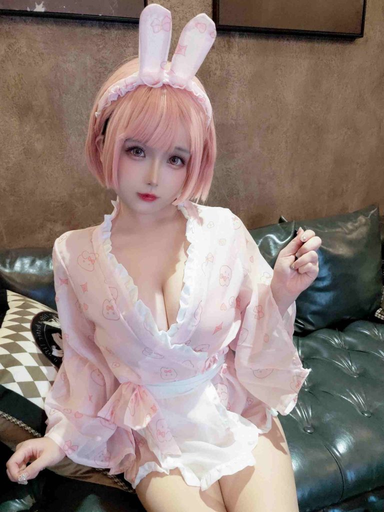 日奈娇 粉兔子 Cosplay写真 [34P] - 粉色短发兔耳娘