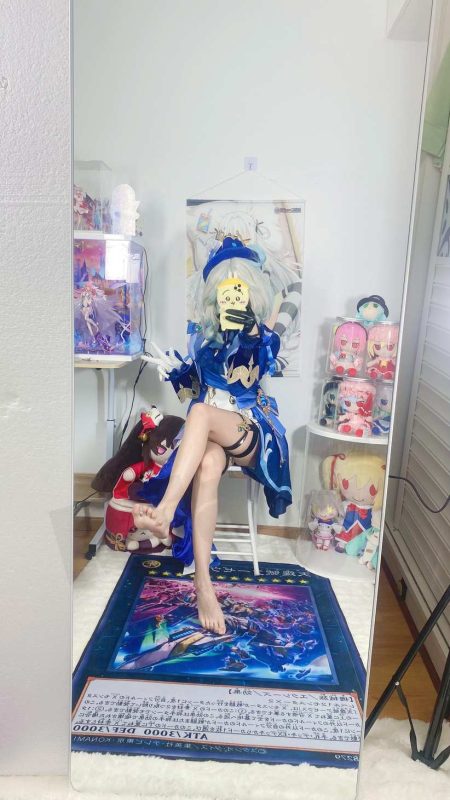 白栎Shirly - 原神 芙宁娜 [56P+5V] 水神慵懒午后写真-costujun
