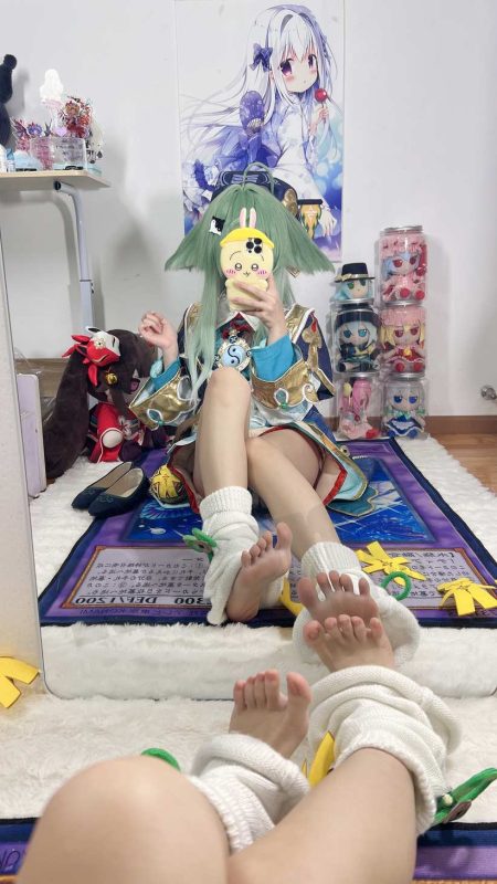 白栎Shirly - 崩坏星穹铁道 霍霍 [72P+10V] 绿发少女写真-costujun