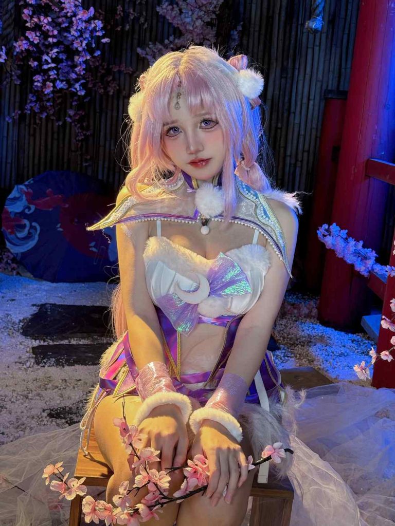阿薰kaOri-永劫无间殷紫萍-[61P1V]粉发雪樱下的灵动仙姿